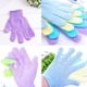 thumbnail image 5 of 2 guantes de baño exfoliantes de nailon para ducha, exfoliantes corporales para hombres, mujeres y niños (morado), 5 of 5