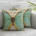 thumbnail image 3 of PHYHOO Throw Pillow Cover Decor Background Blue Butterfly Word Pillowcase Decorative Car Bed Sofa Cushion Cover White, 3 of 5