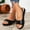 Black, variant on Orthopedic Platform Sandals for Women, Non-slip Cushioned Sole Slingback Shoes, Comfortable Summer Flat Sandals with Arch Support Orange 40