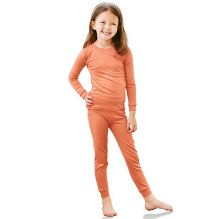 

LAVRA Girl Thermal Sets Long Sleeve Underwear Insulated Long John Cotton Pajama