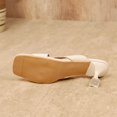 thumbnail image 6 of Viluyesy Womens Slides Sandals, Pearls Square Toe Low Kitten Heel Spring Summer Casual Slingback Shoes Beige US6.5, 6 of 8