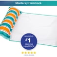thumbnail image 2 of Aqua-Leisure 4-in-1 Monterey Hammock Pool Float, Teal/Orange Stripe, 250 lb Capacity, 2 of 8