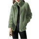 thumbnail image 2 of Suéter de moda para mujer, cuello alto grueso, cárdigan cálido con cremallera, tops de forro polar, chaqueta de suéter, chaqueta de doble cara para mujer, 2 of 6