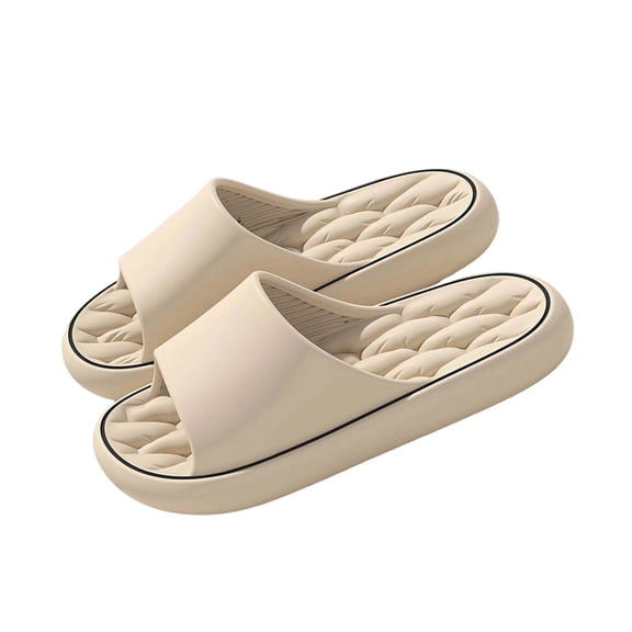 House Slippers Shoes for Women Men with Arch Support Quick Drying Anti-Slip Lightweight Massage Shower Sandals Comfy Beach Pool Slides Khaki 9-9.5