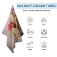 thumbnail image 2 of Watercolor Wildflowers Beach Towel Microfiber Beach Towels Sand Free Quick Dry Lightweight Travel Towels, 2 of 7