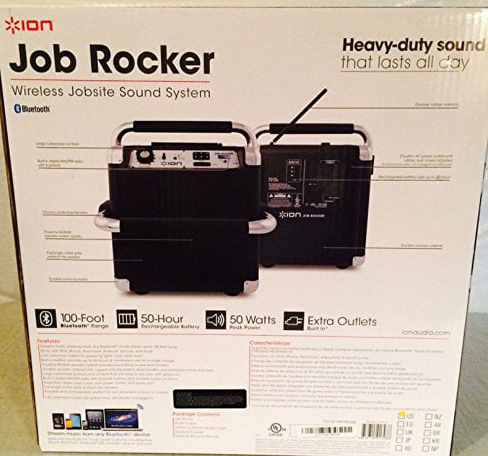 ION Audio Job Rocker Plus | Portable Heavy-Duty Jobsite Bluetooth