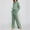 Green, variant on Women's Sweatsuits Sets 1/4 Zipper Pullover Turtleneck Sweatshirt Matching Sweatpants 2 Piece Lounge Outfits