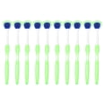 thumbnail image 3 of 10 raspadores de lengua de silicona, diseño ergonómico, para refrescar el aliento, elimina la placa dental y limpia la lengua y la boca, color verde., 3 of 14