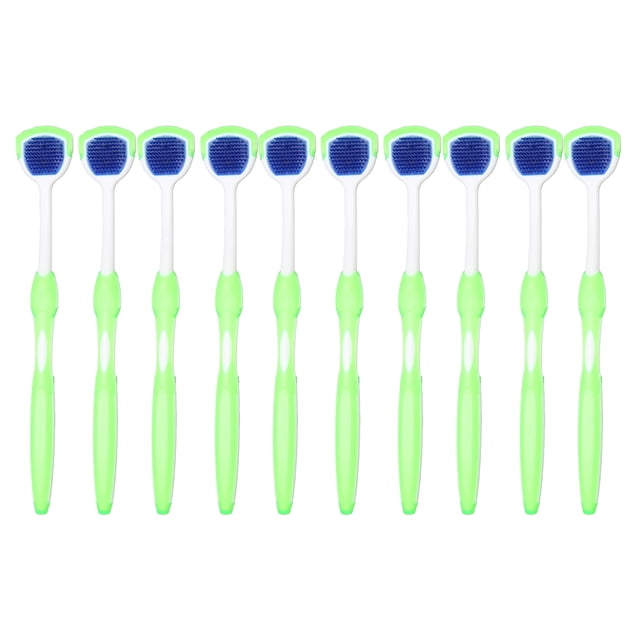Limpiador de Raspador de lengua ANGGREK 10 piezas Diseño ergonómico Silicona