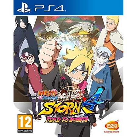 Naruto Shippuden: Ultimate Ninja Storm 4 - Road To Boruto (Ps4) NARUTO SHIPPUDEN: ULTIMATE NINJA STORM 4 - ROAD TO BORUTO (PS4) Brand : bandai namco entertainment store Weight : 2.46 ounces New Generation Systems - With development made specifi cally to leverage the power of PlayStation4  Xbox One and STEAM  Road to Boruto will take players through an incredible journey of beautifully Anime-rendered fi ghts! Huge Character Roster and New Hidden Leaf Village - Additional playable characters including Boruto  Sarada  Hokage Naruto  and Sasuke (Wandering Shinobi) and a new setting of a New Hidden Leaf Village New Collection and Challenge Elements that extends gameplay Subtitle languages: DE   FR   IT BORUTO IS COMING TO A NEW GENERATION! With more than 13 million NARUTO SHIPPUDENTM: Ultimate Ninja STORM games sold worldwide  this series has established itself among the pinnacle of Anime & Manga adaptations to videogames! NARUTO SHIPPUDEN: Ultimate Ninja STORM 4 Road to Boruto concludes the Ultimate Ninja Storm series and collects all of the DLC content packs for Storm 4 and previously exclusive pre-order bonuses! Not only will players get the Ultimate Ninja Storm 4 game and content packs  they will also get an all new adventure Road to Boruto which contains many new hours of gameplay focusing on the son of Naruto who is part of a whole new generation of ninjas.