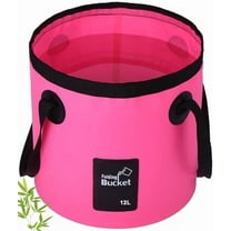 Collapsible Bucket with Handle, Multifunctional Foldable Water Container, Portable Outdoor Travel Foldable Water Bucket for Camping Hiking Fishing Car Washing