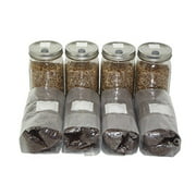 Four Quart Jars of Sterilized Rye and Four One Pound Bags of Manure Based Substrate