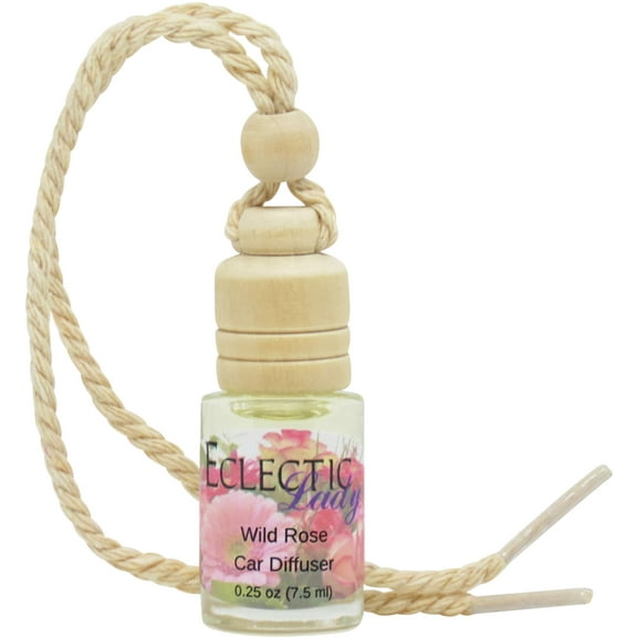 Wild Rose Scented Car Diffuser by Eclectic Lady, 7.5 ml, Air Freshener, Premium Grade Fragrance Oil