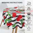 thumbnail image 4 of Cherry Pattern Tablecloth Round Table Cover Washable Polyester Table Cloth for Kitchen Party Picnic Dining Decor 60 Inch, 4 of 5