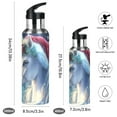 thumbnail image 2 of Dreamy Unicorns Wears Christmas Hats Sports Bottle with Straw Stainless Steel Water Jug Portable Thermal Cup Leak-proof 600ML, 2 of 9