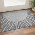 thumbnail image 2 of HomeRoots 655368 3 x 5 ft. Charcoal & Silver Abstract Transitional Washable Machine Made Rectangle Area Rug with UV Protection, 2 of 9
