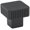 Matte Black, variant on Alno A2955-MB Quadrato 1-1/4" Grooved Square Cabinet Knob / Drawer Knob - Black