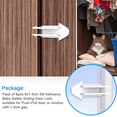 thumbnail image 6 of 6 Pcs White Sliding Door Lock, Viaky Child Safety Lock for Slide Glass Door Patio Door Window Security Bar, Keyless Jammer Stopper Baby Proofing Child Proof Kids Safety Home Security Device No Drill, 6 of 9