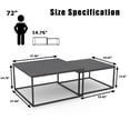 thumbnail image 3 of NAIYUFA Nesting Coffee Table Set of 2,Square Table with Steel Frame,Industrial Tables for Living Room, Bedroom ,Balcony Yard ,Black, 3 of 7