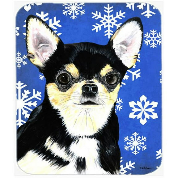 Chihuahua Winter Snowflakes Holiday Mouse Pad, Hot Pad Or Trivet