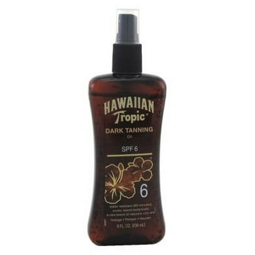 Hawaiian Tropic Pump Spf#6 Dark Tanning Oil 8oz (Pack of 2)