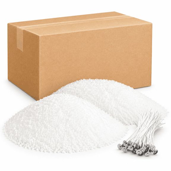10 lb Wax Sand DIY Candle Making Kit with 100 Wicks, Unscented Wax for Weddings and Parties