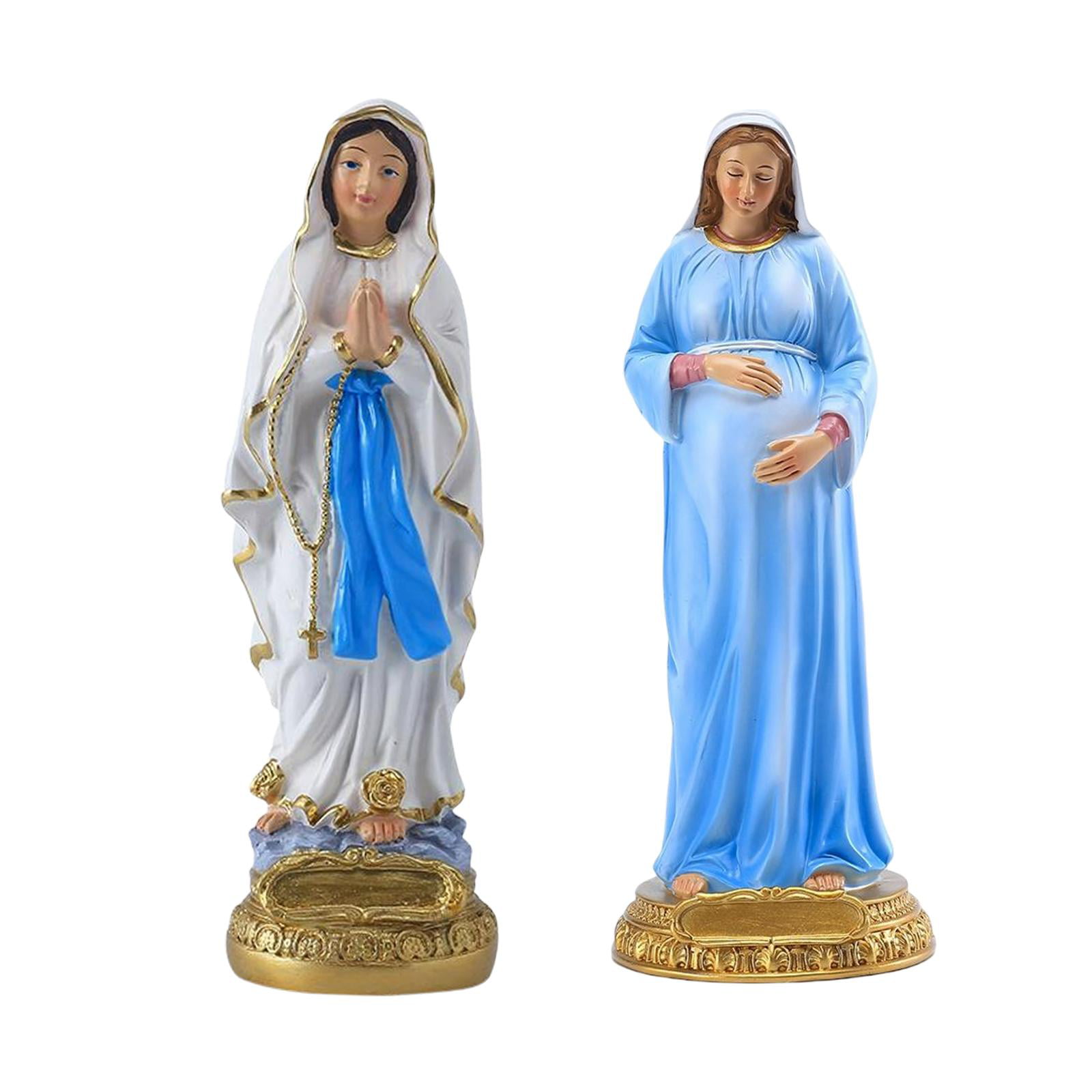Madonna Virgin Mary White Ceramic Statue Ornament Catholic Gift Boxed 22cm 