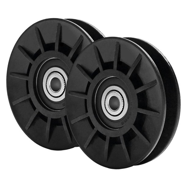 Conjunto de polea tensora 2x 532194326 194326 Piezas de repuesto Accesorios Tractor de césped Polea de correa en V Cubo de servicio pesado
