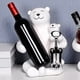 thumbnail image 4 of Estante de almacenamiento de vino de oso creativo, estatua, soporte de champán de animales, estante de escultura decorativa para decoración hogar Blanco Sunnimix Estante, 4 of 8