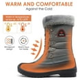 thumbnail image 4 of Women Waterproof Snow Boots Outdoor Mid Calf Lace Up Winter Warm Snow Boots US, 4 of 5