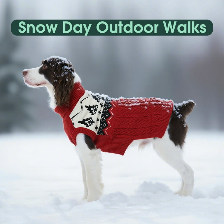 Kuoser Winter Dog Sweater, Sleeveless Doggy Clothes, Warm and Cozy