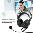 thumbnail image 4 of Over Ear Headphone Headset with Microphone Unidirectional Noise Reduction HD Sound Decoding Adaptive Double Beam Structure 2.8m Nylon Braided Wire for Learning Work, 4 of 7