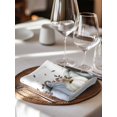 thumbnail image 6 of Navy Blue Pumpkin Fall Cloth Napkins Set of 8 Reusable Dinner Napkins, Thanksgiving Leaves Floral Pastoral Cocktail Napkin Washable Table Napkins for Wedding/Holiday Party/Baby Shower 20"x20", 6 of 7
