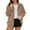 Khaki, variant on UJNDER Jackets for Women Plus Size Hooded Zip Up Lined Casual Outerwear Long Open Front Sweater Coat White M
