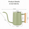 thumbnail image 4 of Watering Can for Indoor Plants, 35oz/1000ml Metal Stainless Steel Small Watering Can with Long Spout for House Plants Succulents Bonsai Indoor Gardening - Sage Green, 4 of 7