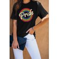 thumbnail image 2 of ABPHQTO Camiseta gráfica de manga corta con estampado de círculo arcoíris Black Pride para mujer, 2 of 5