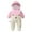 Pink, variant on Baby Newborn Baby Snowsuit Onesie Winter Coat Warm Fox Footie Romper for Infant Girls Boys