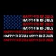 thumbnail image 2 of Happy 4th of July - Women's Word Art V-Neck T-Shirt, 2 of 2