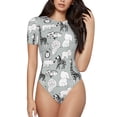 thumbnail image 2 of Picia African Animals Womens One Piece Swimsuits Modest Tummy Control Bathing Suits Lace Up Slimming Swim Suit-X-Large, 2 of 9