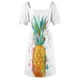 thumbnail image 6 of watercolor pineapple Sleeveless Dress prom dress women's luxury party dress evening dresses women, 6 of 6