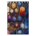 thumbnail image 6 of Galactic Hexagon Blackout Curtains 55W x 72/84L Living Room Bedroom Curtains Heat Insulation and Sun Protection 2-Pack, 6 of 6