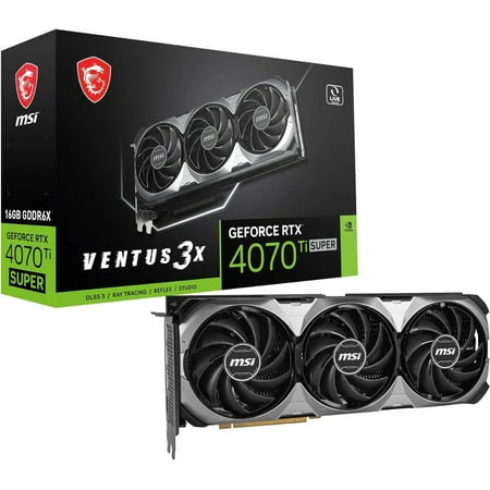 Gaming RTX 4070 TI Super 16G Ventus 3X Graphics Card (NVIDIA RTX 4070 Ti Super, 256-Bit, Boost Clock: 2625 Mhz, 16GB GDRR6X 21 Gbps, HDMI/DP, Ada Lovelace Architecture)