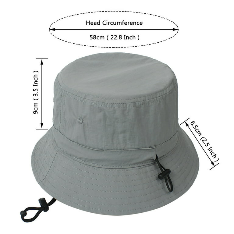 Yuanbang Waterproof Bucket Hat for Women Men Rain Hat UPF 50+ Wide Brim Boonie Sun Hat Foldable Summer Floppy Beach Fishing Safari Hat-Navy Blue