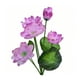 thumbnail image 2 of Ramo de lirios de seda con flores de loto artificiales para decoración del hogar, arreglo floral artificial morado para jarrón, centro de mesa de boda, decoración interior, 2 of 6