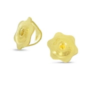 DIRECT-JEWELRY 14k Yellow Gold Screw-Back Type Replacement Earring Backs for 0.7mm Posts (1 Pair)