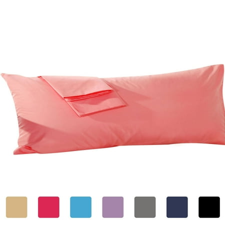 Piccocasa Cotton Egyptian Pillow Case Cover 1 Piece Coral Color