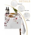 thumbnail image 2 of Red Flowers Table Cloth, Waterproof Tablecloth for Rectangle Tables, Spring Floral Elegant Pastoral Watercolor Reusable Washable Fabric Table Cover for Restaurant Kitchen Dining Tables 60"x102", 2 of 9