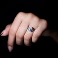 thumbnail image 3 of Spot Jewelry 3 Ct VVS1/D Oval Cut Moissanite Wedding Ring - 14K White Gold Plated Engagement Ring for Women - Anniversary Gifts Ring - Split Shank Diamond Wedding Ring, 3 of 5