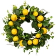 thumbnail image 3 of Northlight Lemons and Assorted Foliage Spring Wreath - 20" - Yellow, 3 of 8