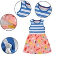 thumbnail image 2 of Qudderr Robe d'Été Sans Manches pour Filles 2-7T Robe Princesse Décontractée Imprimée en Coton pour Tout-Petits Enfants, 2 of 9